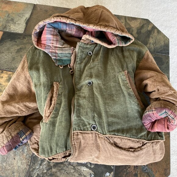 Unique-100% Linen Cotton Quilted Coat, One Size (loose fit), Photo Colors - Picture 12 of 13